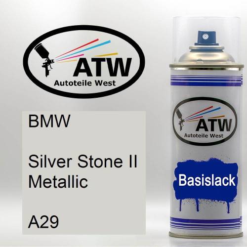 BMW, Silver Stone II Metallic, A29: 400ml Sprühdose, von ATW Autoteile West.